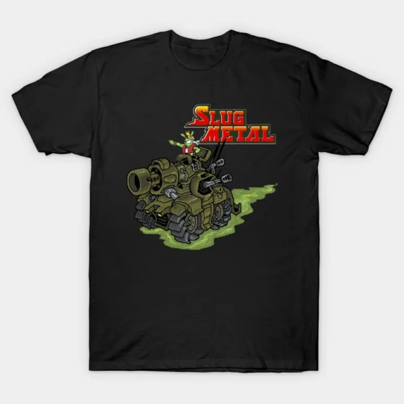 

80s Video game Metal Slug #813 Retro Arcade Full Army Shooting War Game gift T shirt for men Large size Tops S-6XL