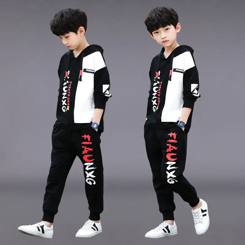 New Boys winter Autumn Clothes Set Sweatshirt Pants Tracksuits Kids Sport Suit Children Clothing 7 8 9 10 11 12 13 14 15 Year