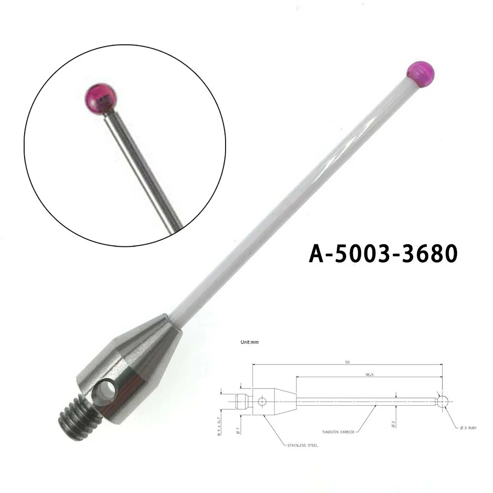 CMM Touch Probe Stylus 3mm Dia Rubine Ball Ceramic Stem M4 CMM A-5003-3680/ 0051 Tools Touch Probe CMM Machines & Comparators