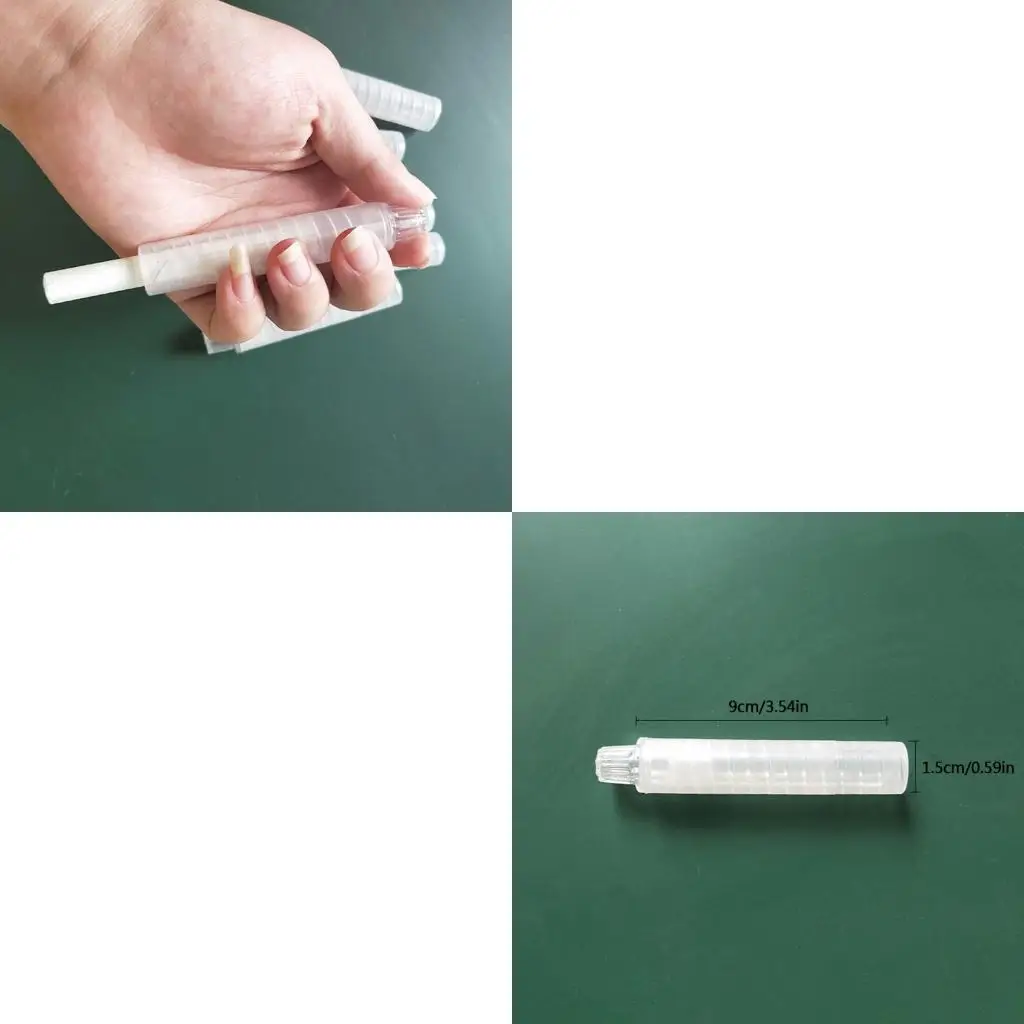 Universal Dustless Chalk Holder Washable Twist up Design Chalk Holder Length 3.54'' Diameter 0.59'' School Supplies
