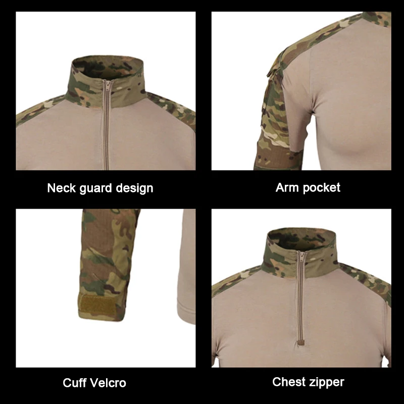 Oulylan Training Suit Tactical Uniform Clothes Suits Camouflage Hunting Shirts Pants Paintball Sets  Pant Men