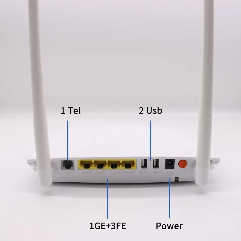 Imagem -02 - Gpon Onu 5g 1ge Mais 3fe Wlan Wifi Router Modem de Fibra com Dual Band 4g sem Energia Gm620