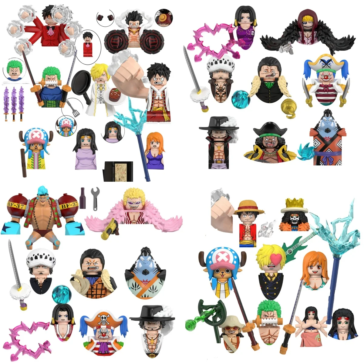 WM6193 WM6190 6191 6192 One мультяшные строительные блоки, обучающие игрушки «сделай сам», мини-фигурки аниме для детей, подарки