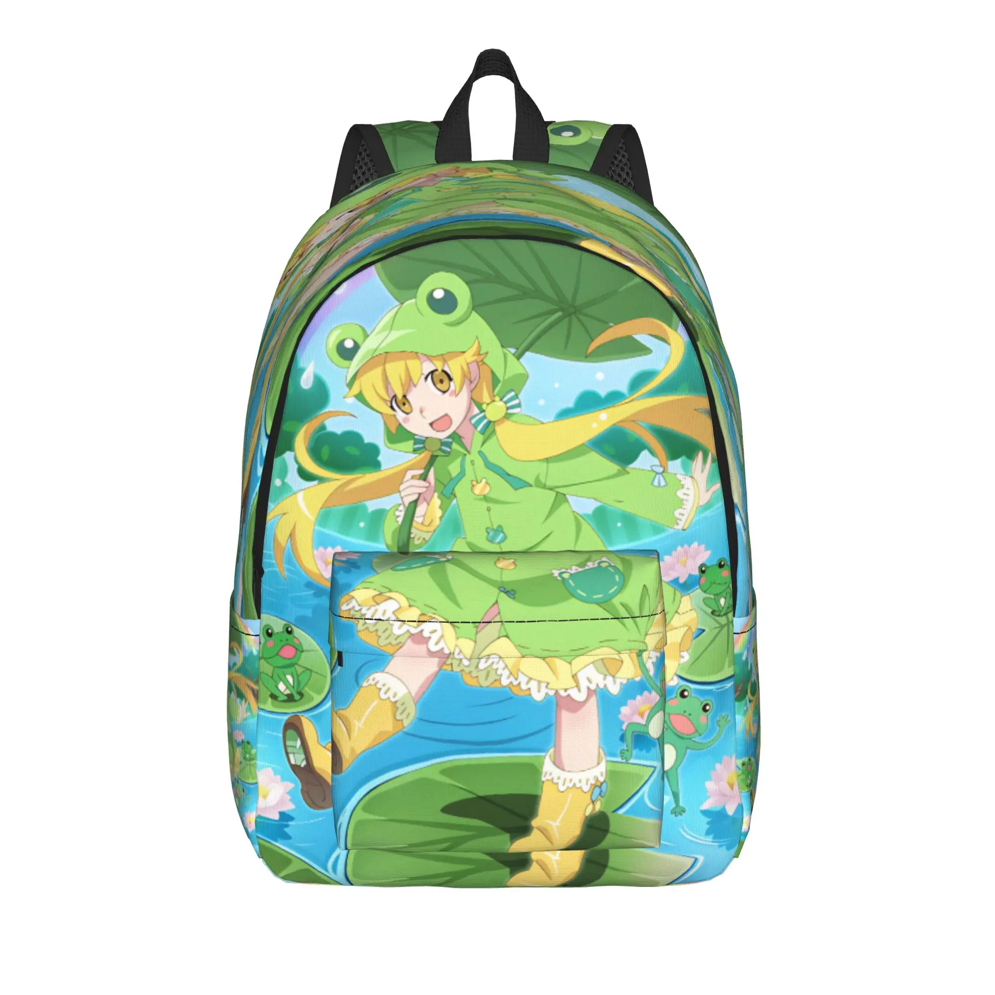 Oshino shinobu monogatari Backpack  Streetwear Backpacks Boy Girl Daily Breathable School Bags Custom Rucksack