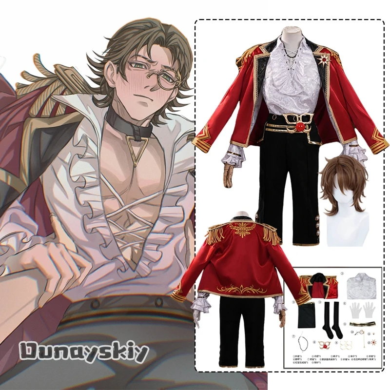 Disfraces de cosplay del Día de la partida del primer oficial Chaqueta militar de la Edad Media {BankaiMode} Traje de disfraz de identidad V Disfraz de Navidad