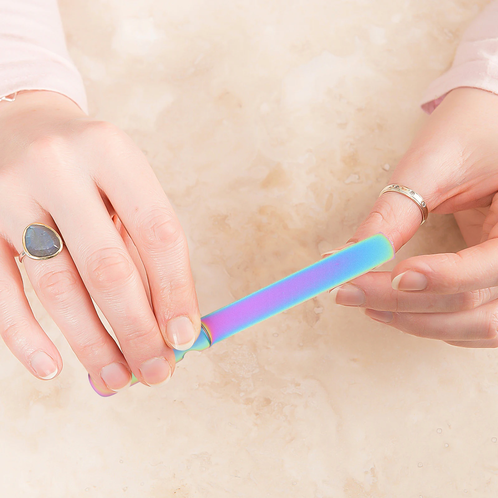 

Nail Art File Double-Sided Nail Grinding Tool For Manicure Polish Strip Women Girls Lightweight Stainless Steel Fingernail