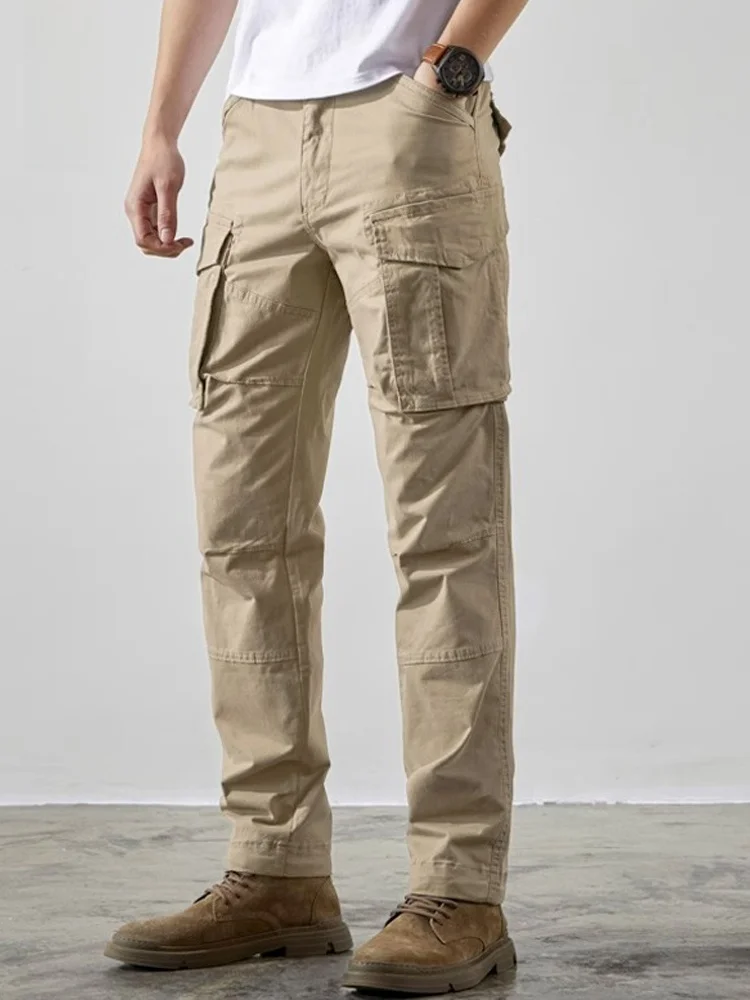 

Мужские повседневные брюки карго свободного кроя для весны и осени, прямые, с множеством карманов, для активного отдыха, альпинизма, велоспорта, молодежные, модные