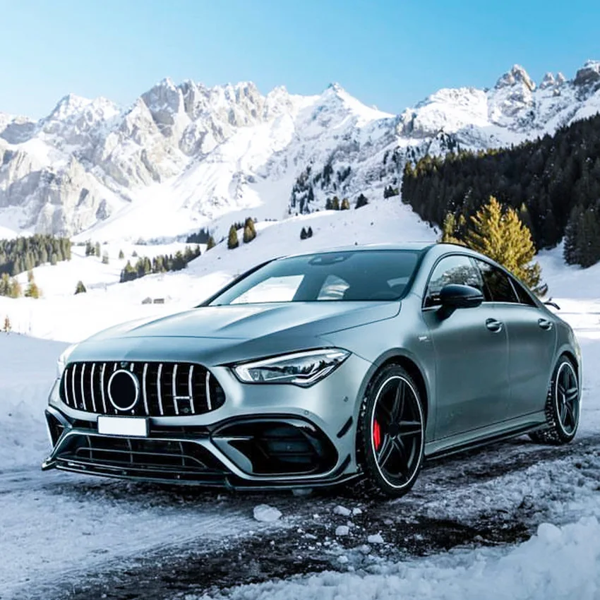 

Front Bumper Front Lip Front Shovel Kit Compatible for Mercedes Benz CLA Class C118 CLA45 2020+AMG, Body Spoiler Spliter Kit