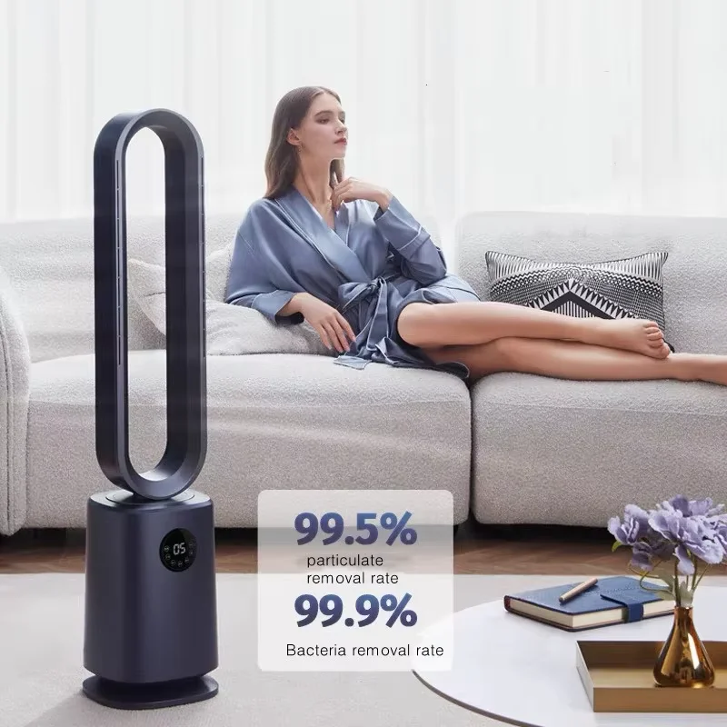 Popolare ventilatore verticale elettrico senza lama nel 2024 dotato di purificatore d'aria HEPA, ventola senza lama sia d'aria calda fredda
