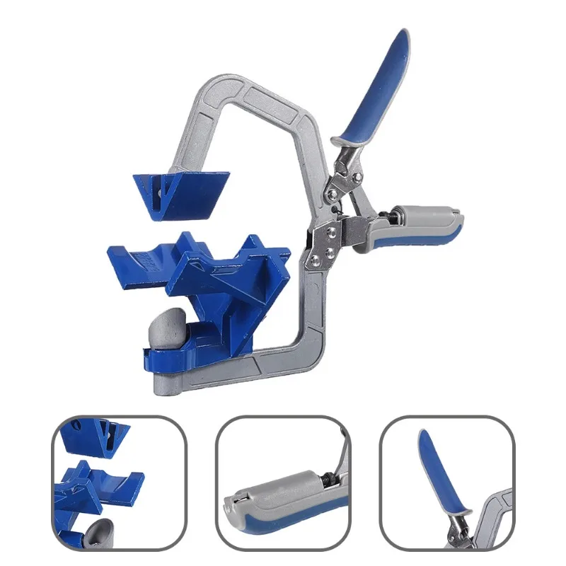 Auto-adjustable 90 Degree Right Angle Clip Clamp Woodworking Clamp Quick Clamp Pliers Picture Frame Corner Clip Hand Tool