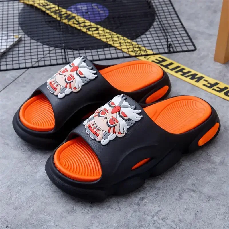 Men's Thick Soled Wear-resistant Double-layer EVA Soft Soled High Elasticity Outdoor Trendy Slippers Anti Slip Beach Shoes