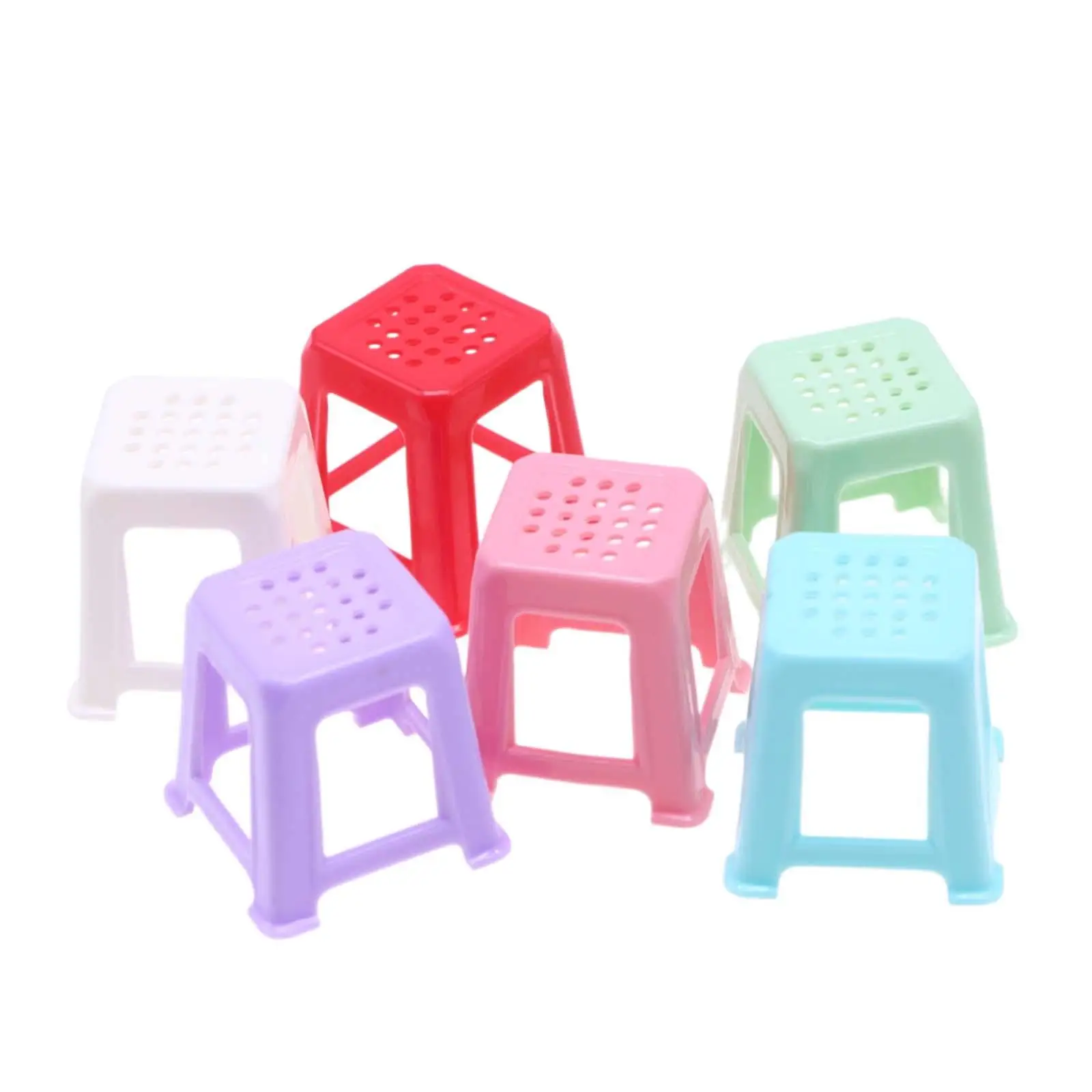 6 Pieces 1/12 Dollhouse Chair Doll House Furniture Miniature Furniture for Dollhouse