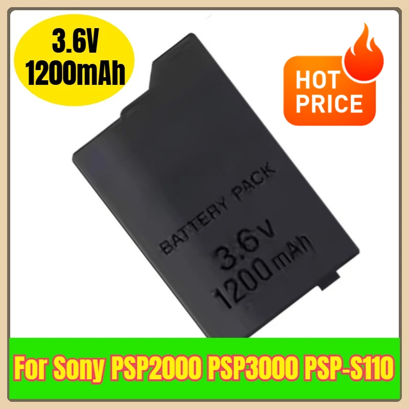 

Аккумулятор большой емкости 3,6 В, 1200 мАч для Sony PSP2000 PSP3000 PSP-S110