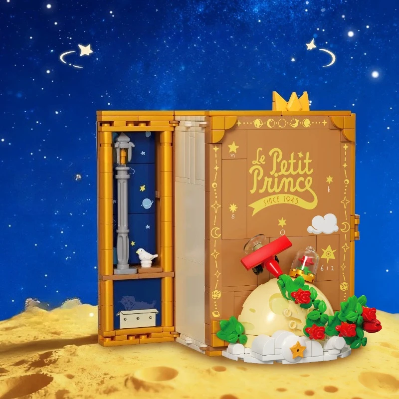 The Little Prince's Sunset Appointment: Three Dimensional Building Block Book, Assembly of Building Blocks, Decoration Gift