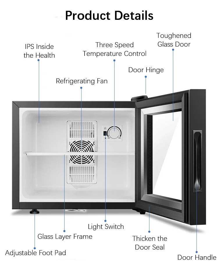 40L Desktop Mini Frigo Bar Geladeira e Hotel Pequeno Balcão Pequeno Hotel Refrigerador