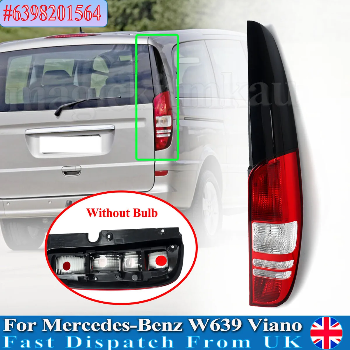 Rücklicht Für Mercedes Benz Viano W639 2010 2011 2012 2013 2014 Hinten Stoßstange Signal Lampe Montage Stecker und Spielen Hinten DRL Rechts