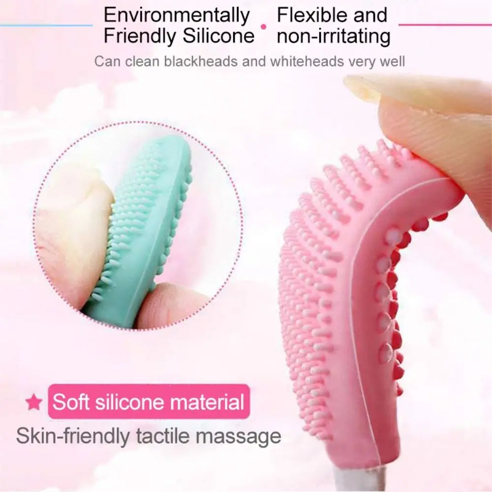 Nuevo Cepillo de nariz de belleza para poros limpios, cepillo Facial de silicona Clarisonic Manual de piel suave