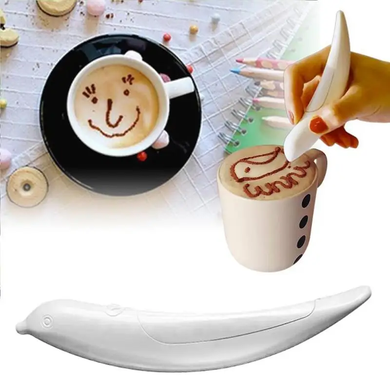 Latte Art Electrical Drawing Pen Coffee Carving Pen Coffee Stencils Cake Spice Cappuccino Decoration Pen Baking Coffee Stencils