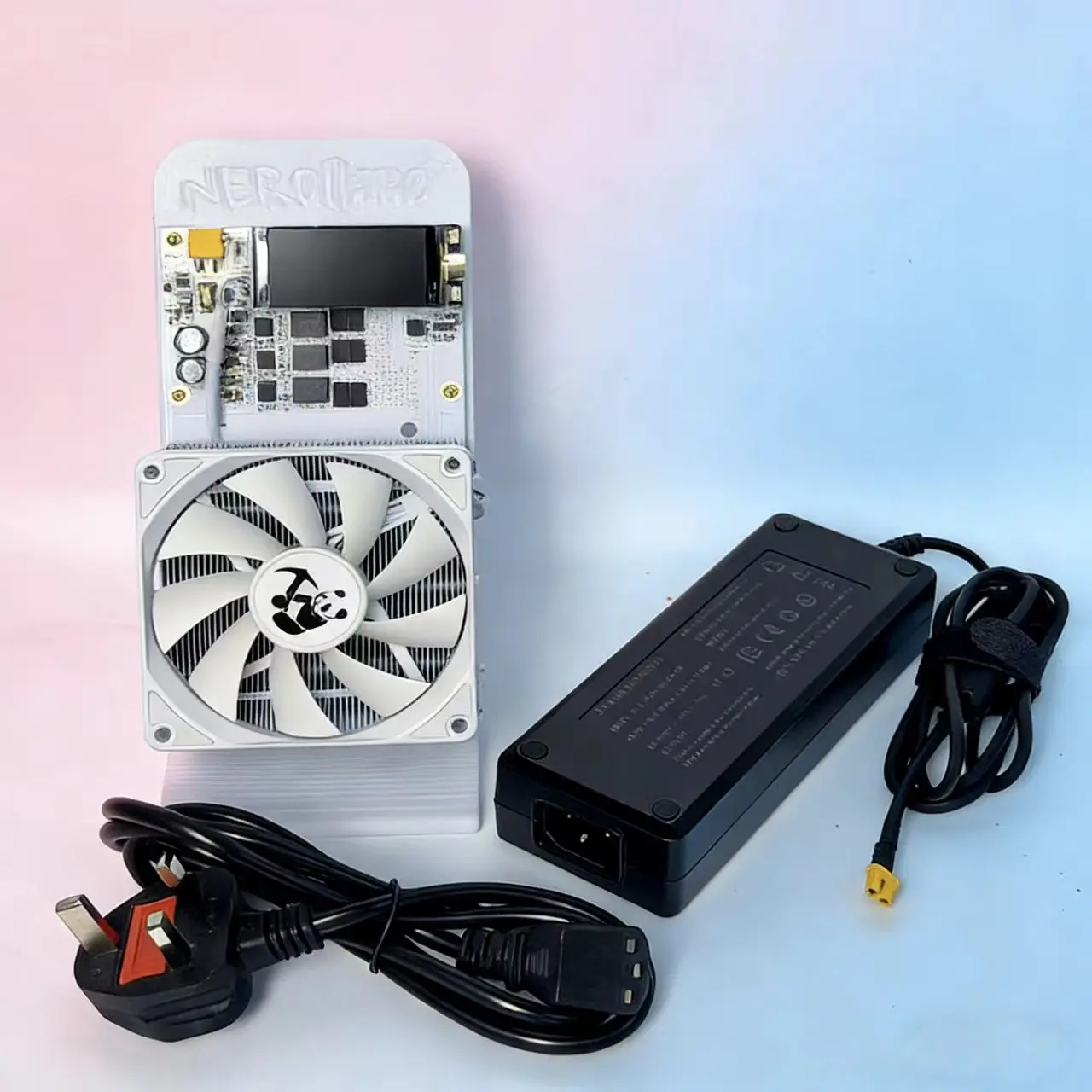 BItNerdQaxe++ Rev6.1 Bitcoin Miner 6TH/s 120W QAXENERD BTC Miner BM1370 Chip SHA-256 Crypto Mining Machine With Power Supply
