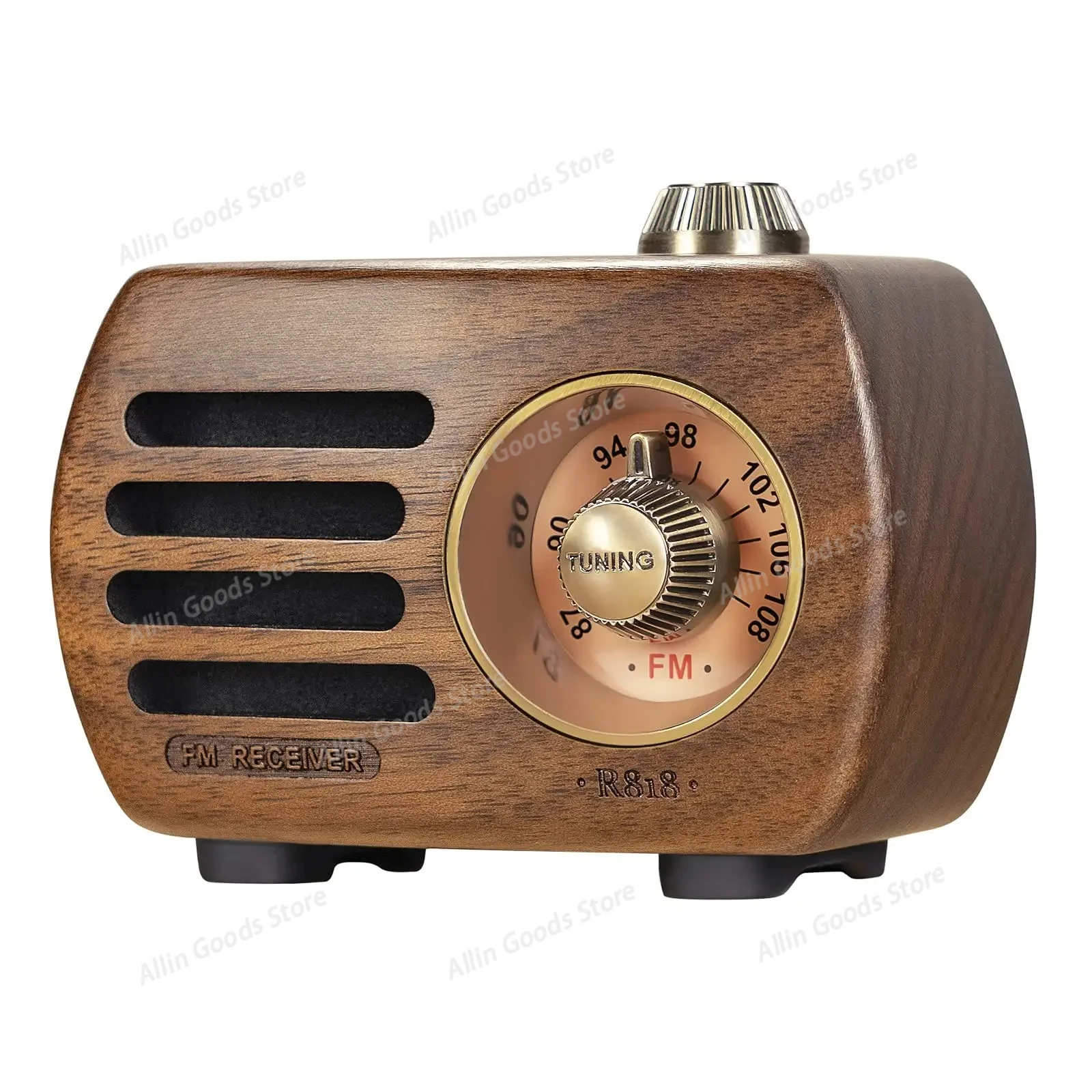 Portable Radio Retro Bluetooth Speaker Walnut Wooden FM Radio Old Fashioned Classic Style TF Card MP3 Player wireless Radios