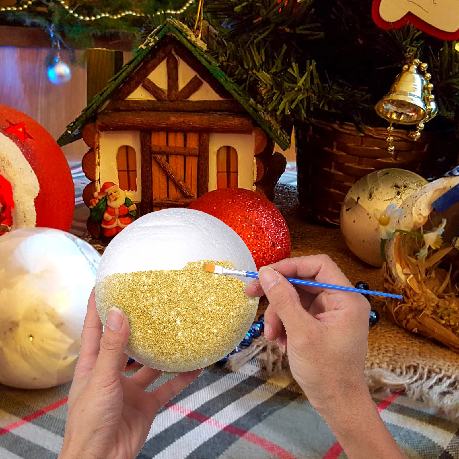 

Christmas Foam Balls 20Cm White Polystyrene Craft Balls For Diy Ornament Making Crafts Supplies Decorative