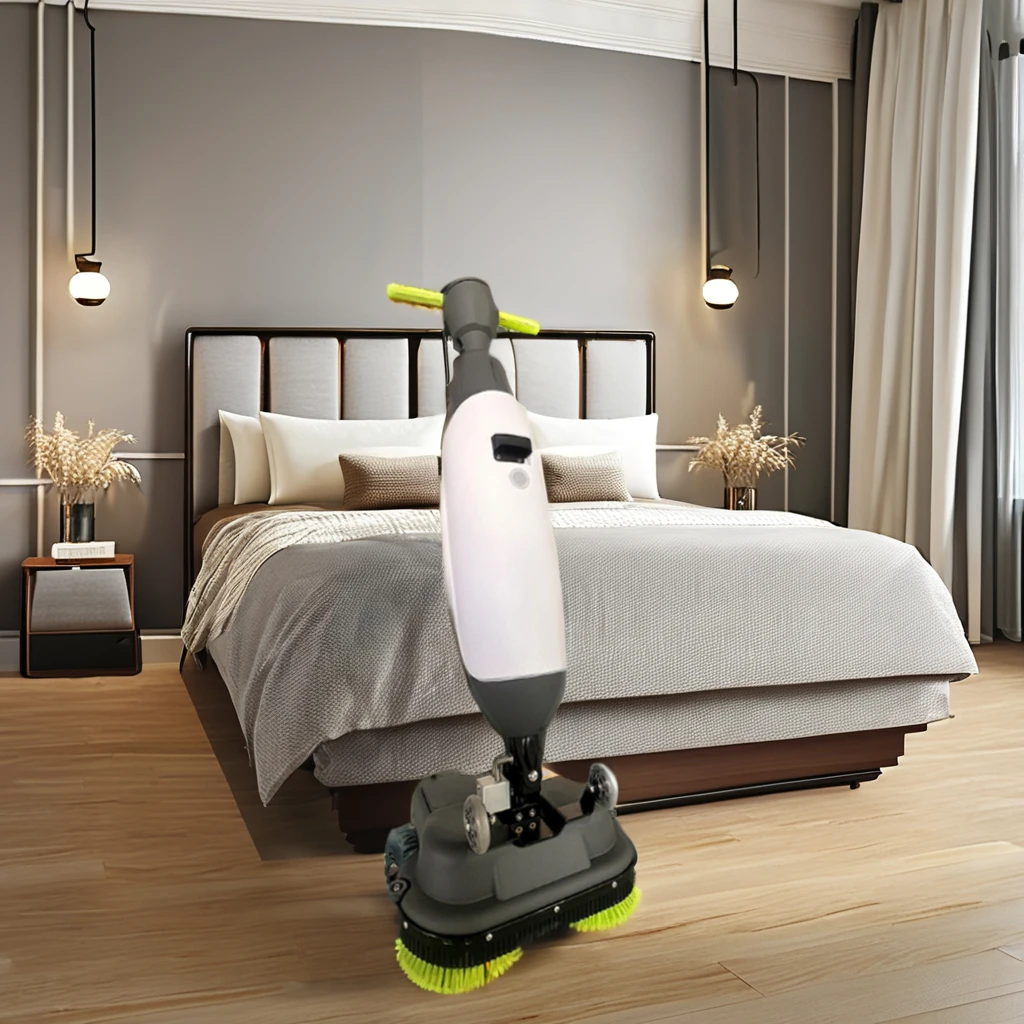 Mini Handheld Industrial Small Battery Walk Behind Cleaning Machine Floor Scrubber Machine For Post Construction