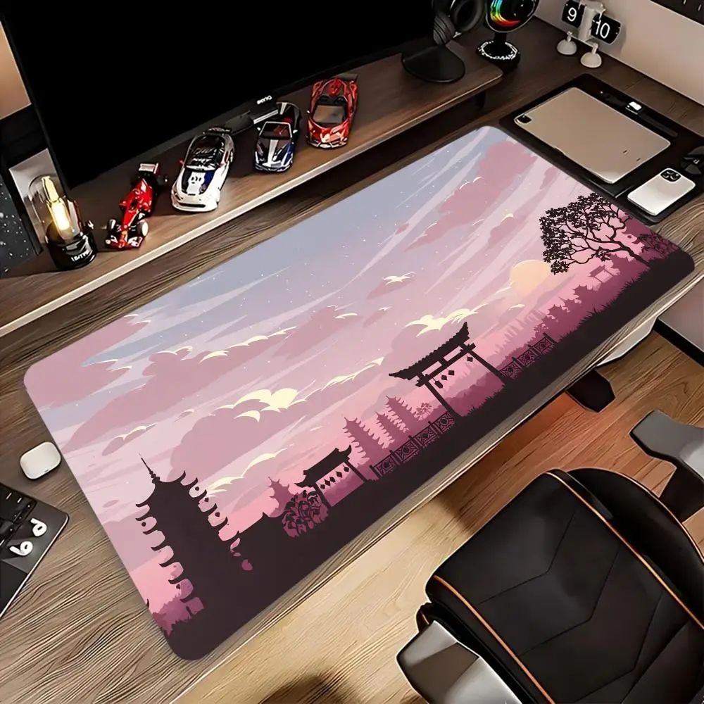 

Большой коврик для игровой мыши XXL, нескользящий резиновый настольный коврик, игровой аксессуар для компьютера, прошитые края, идеально подходит для домашнего офиса и игр