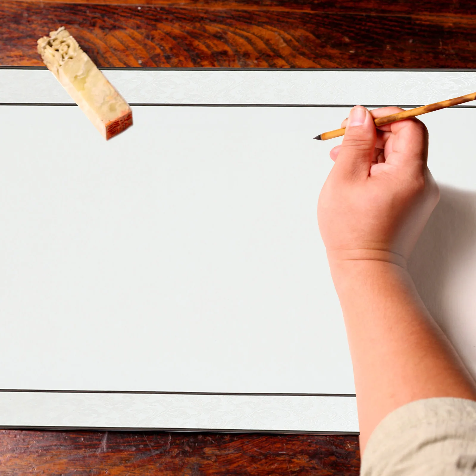 

1Pcs Mounting Scroll Paper for Chinese Painting Calligraphy Art Writing Practice Premium Xuan Paper Kids Drawing Craft Wall