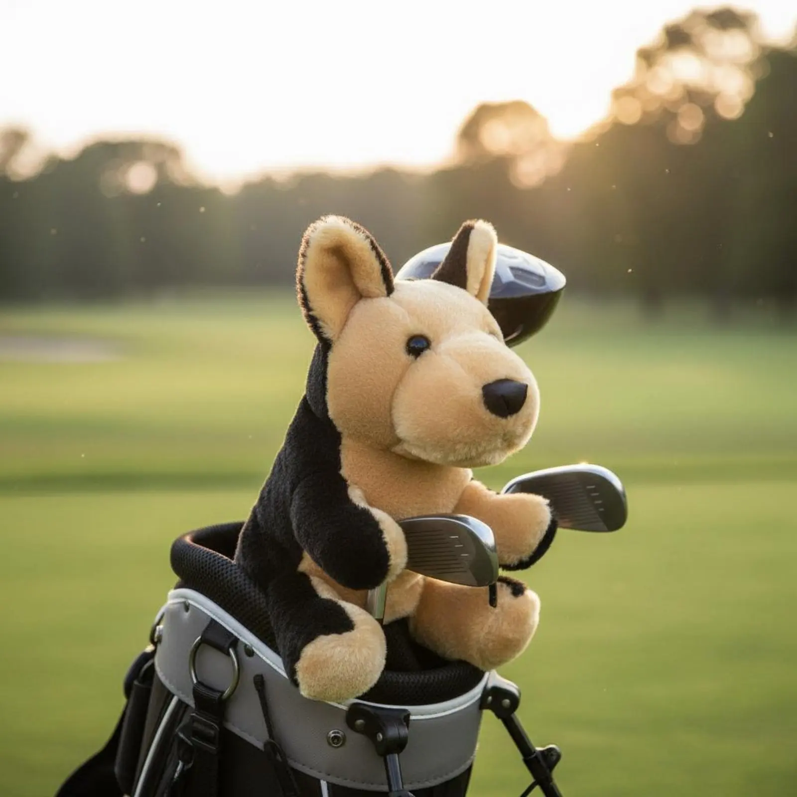 

Dog Headcover Scuff Protection Soft Links Club Cover Soft Dog Club Cover Lifelike Design Creature Driver Headcover for Golfers