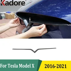 Per Tesla Model X 2016 2017 2018 2019-2021 Griglia anteriore in fibra di carbonio Griglia modanatura Copertura Trim Adesivi Contorno Accessori auto