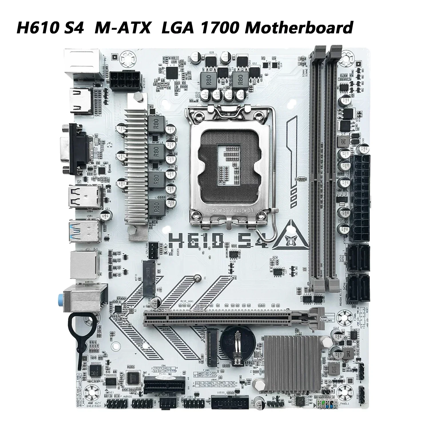 

MACHINIST H610 S4 M-ATX DDR4 Motherboard Support12 13 14 Gen Intel LGA 1700 CPU 12100F 12400F 12490F 12600F 12700F 13600F