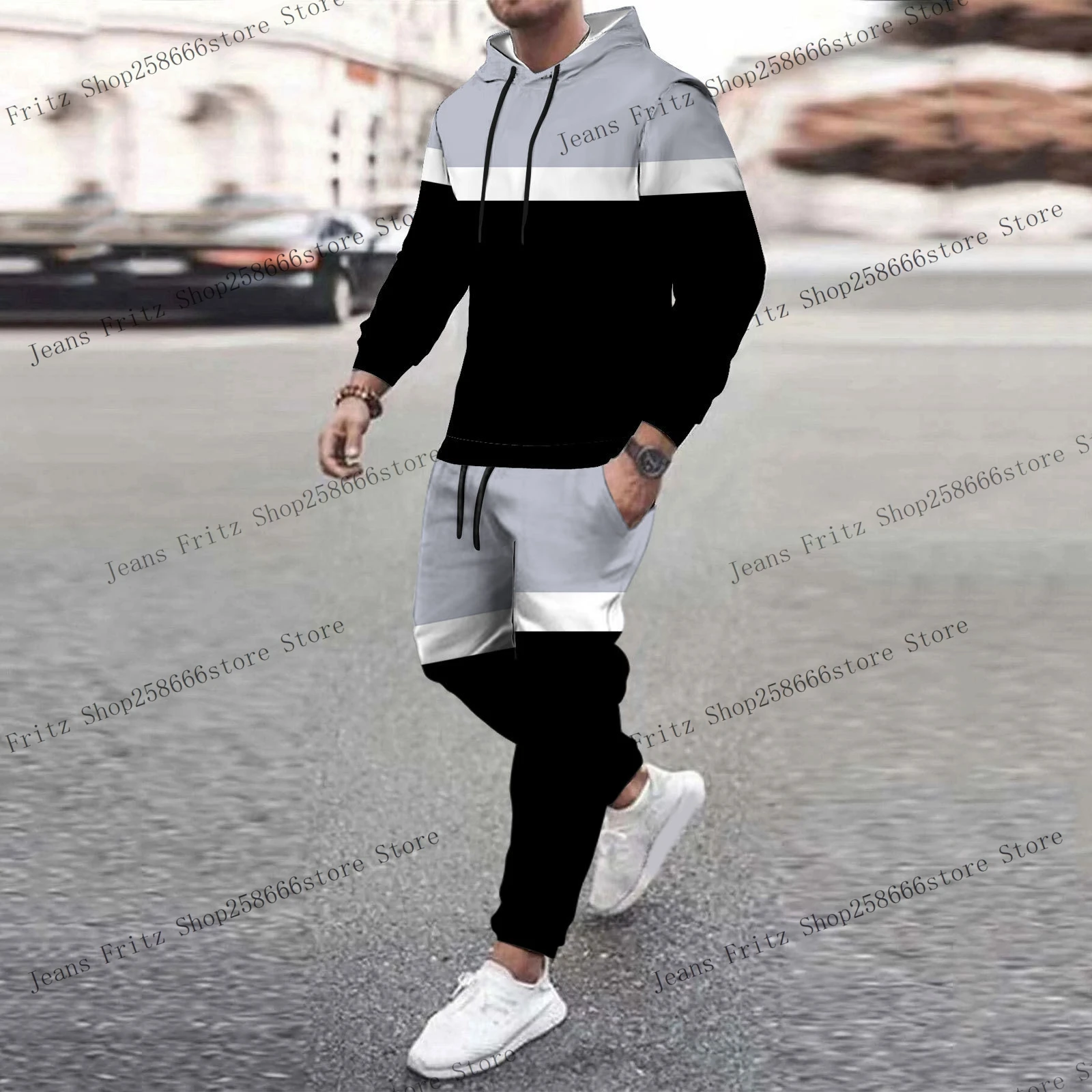 Autumn Winter 3d printed Trending Tracksuits Men Hoodie + Pant 2 Piece Set Sports Wear 3d Ink Jogging kids cosplay Clothes