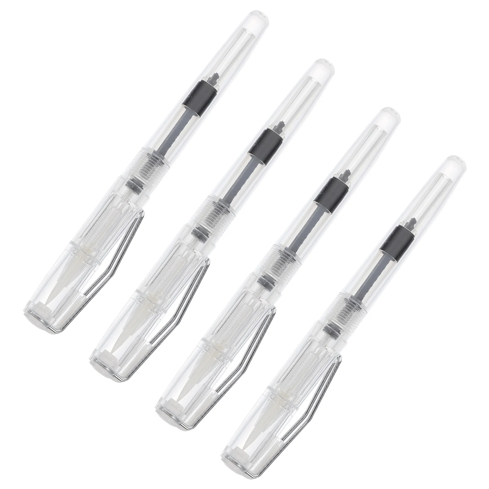 

4 Pcs Fountain Pen Water Brush Drawing Color Student Stationery Office Supplies Reusable Painting Pens Ink