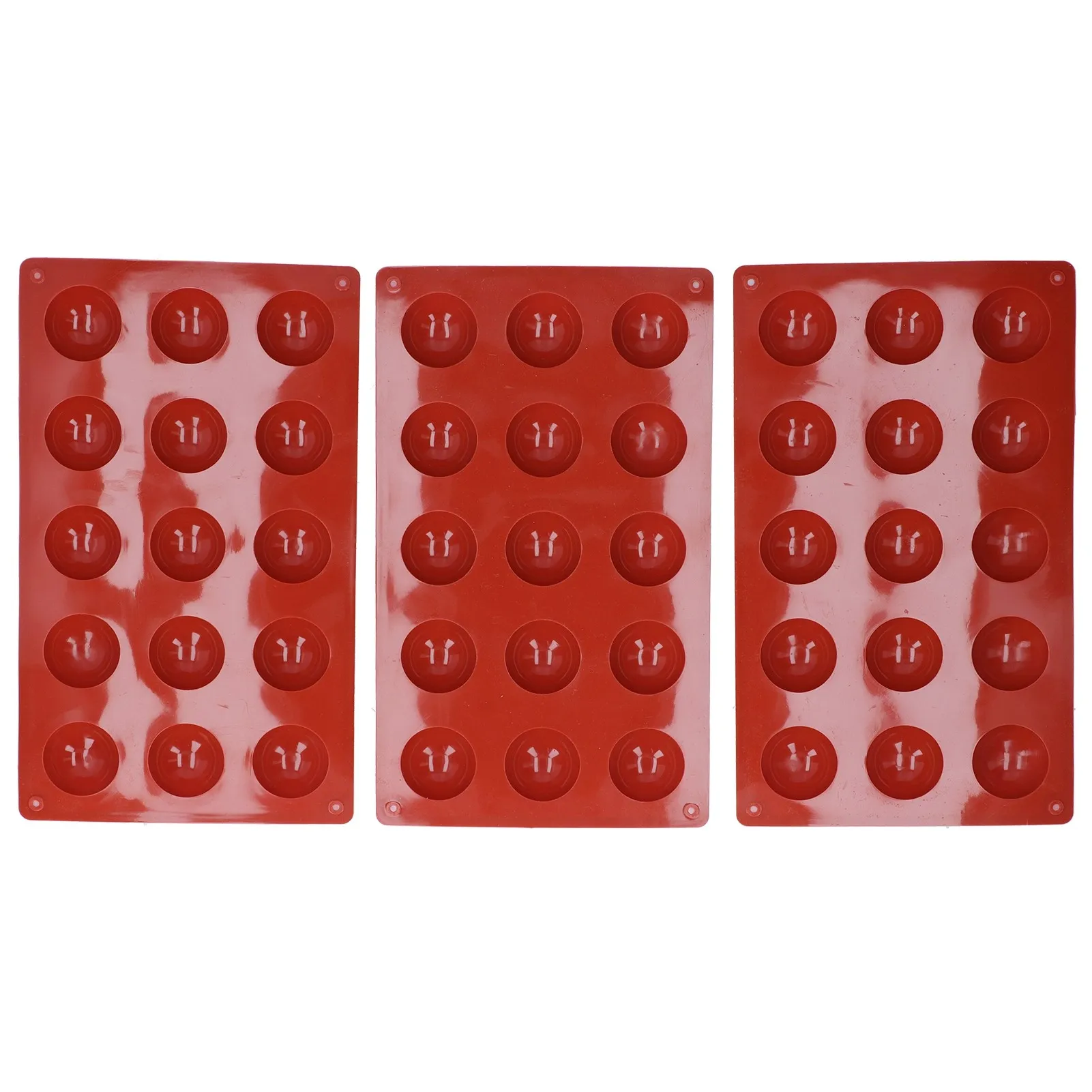 3Pcs Cake Mold 15 Hole Hemispherical Silicone Chocolate Mold Food Grade Dessert Bakeware