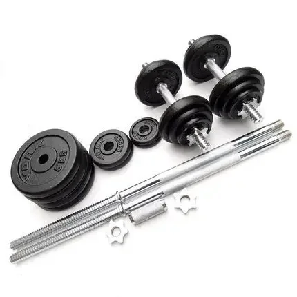 Adjustable 50KG Fitness Dumbbell Barbell Set Stoving Varnish Chromed Iron Cast Iron Rubber Custom Logo Adjustable Body Weights