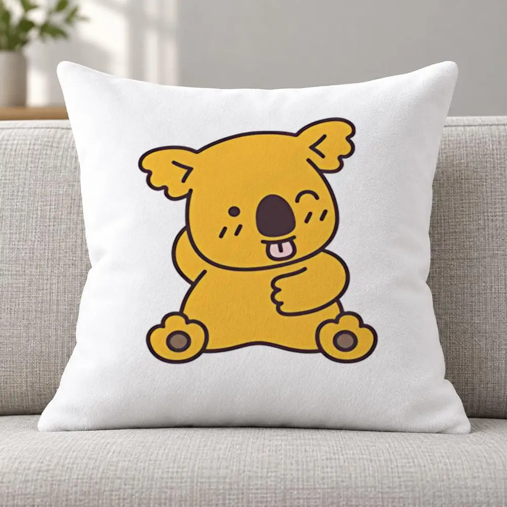 Food Candy K-Koala's March Cushion Cover Soft Plush Decorative Sofa Bedroom Living Room Car Dorm Home Decor Gift