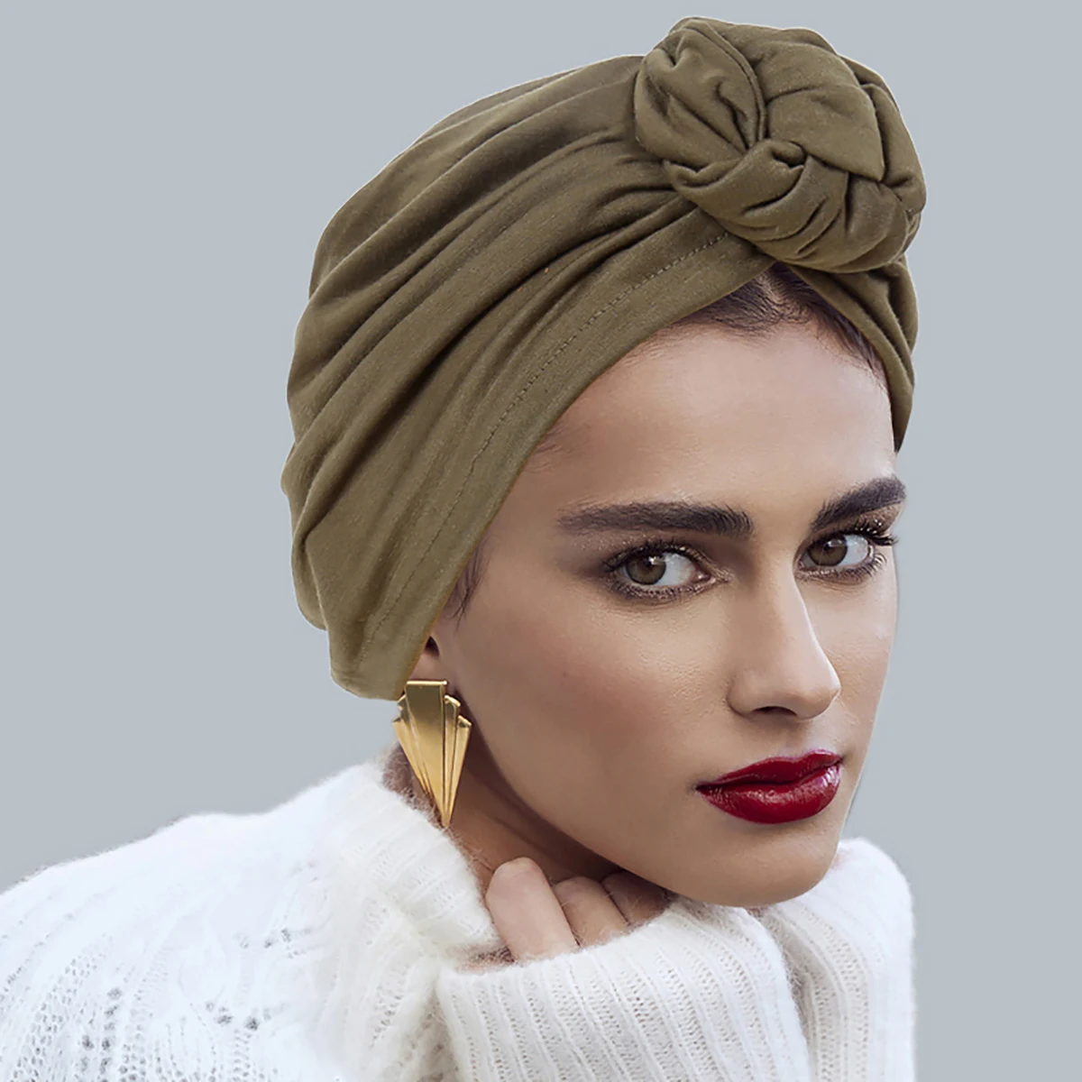 Ramadan Muslim Fashion Turban Cap Solid Color Women Hijabs Islamic Head Scarf Ladies Head Wrap Indian Inner Hijabs Bonnet