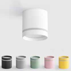 Dimmable Cylinder LED Downlights 12W 20W COB LED Ceiling Spot Lights AC220V Background Lamps Indoor Lighting Colorful Room Luz