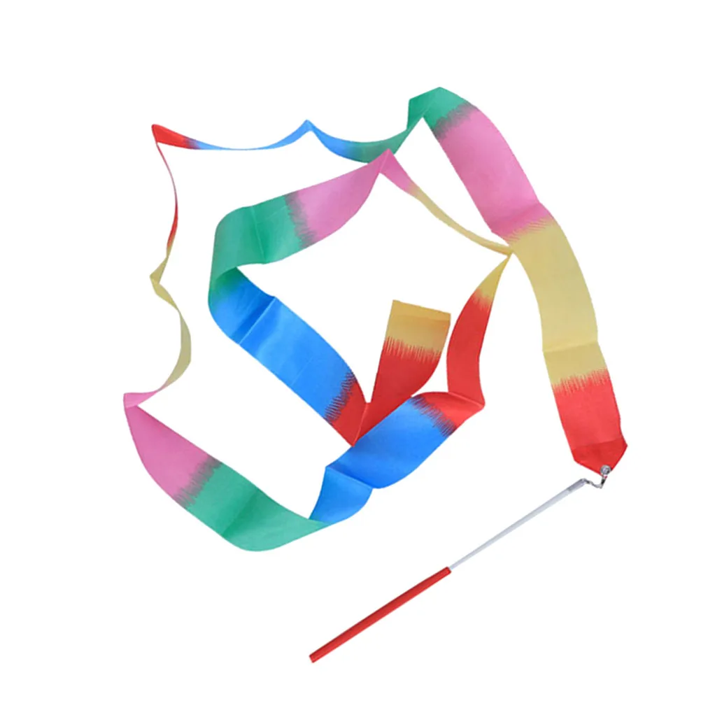 

5 Pcs Rhythmic Gymnastics Ribbons Rainbow Streamers Dance for Dancing Silk