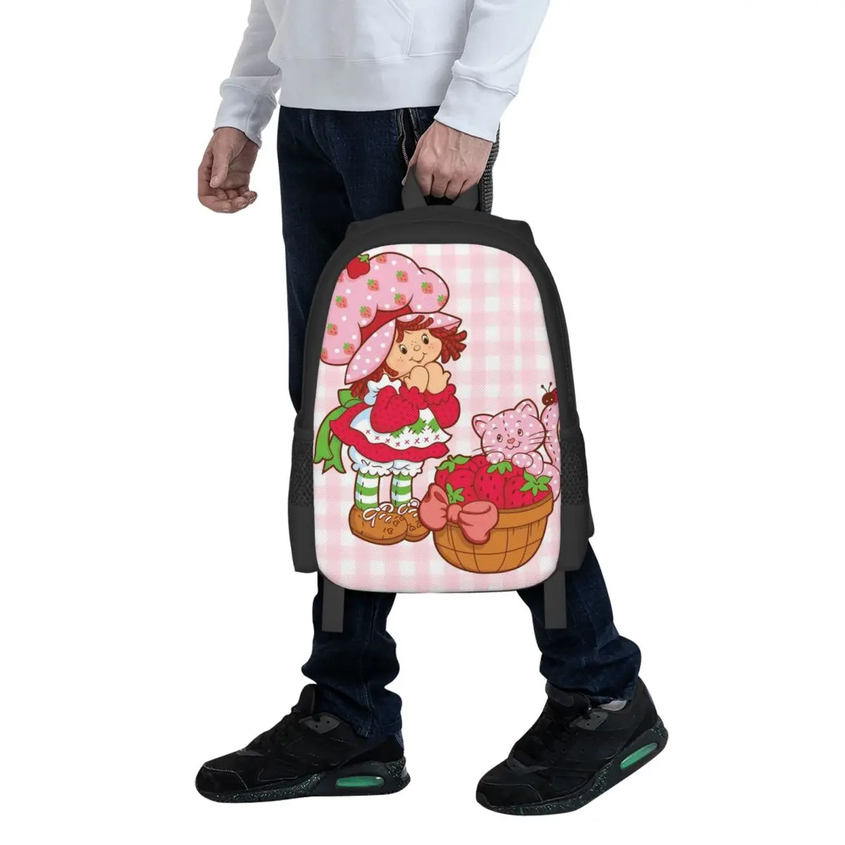 Like Strawberry ShortCake Student Backpack School Bag Hiking Travel Daypack for Boys Girls Fashion Bookbag Shoulder Bags
