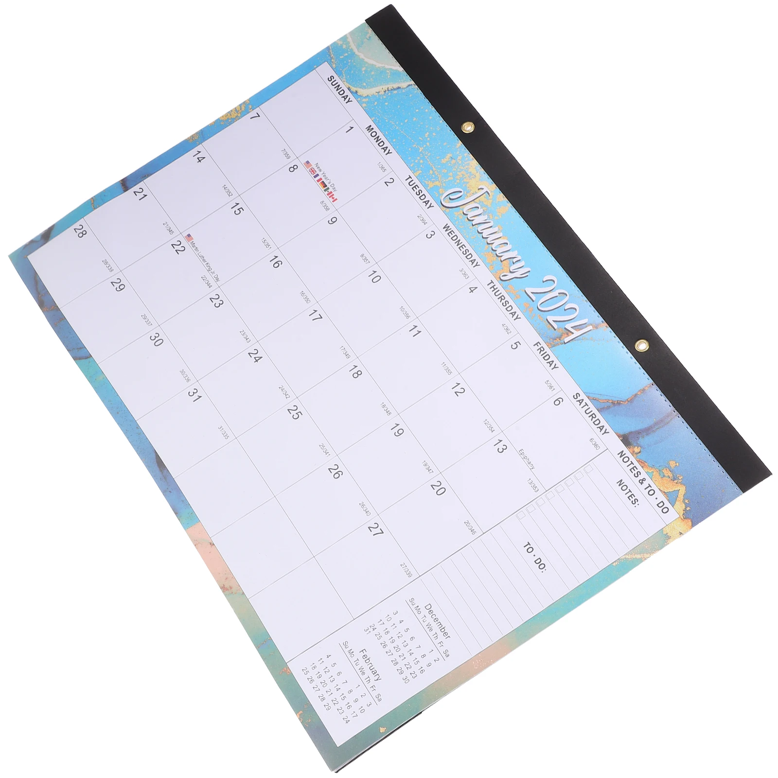 

2024 Wall Sturdy Monthly Office Supply Noting Hanging Thick Paper Simple Design Home Office Use English Calendar Room Decor