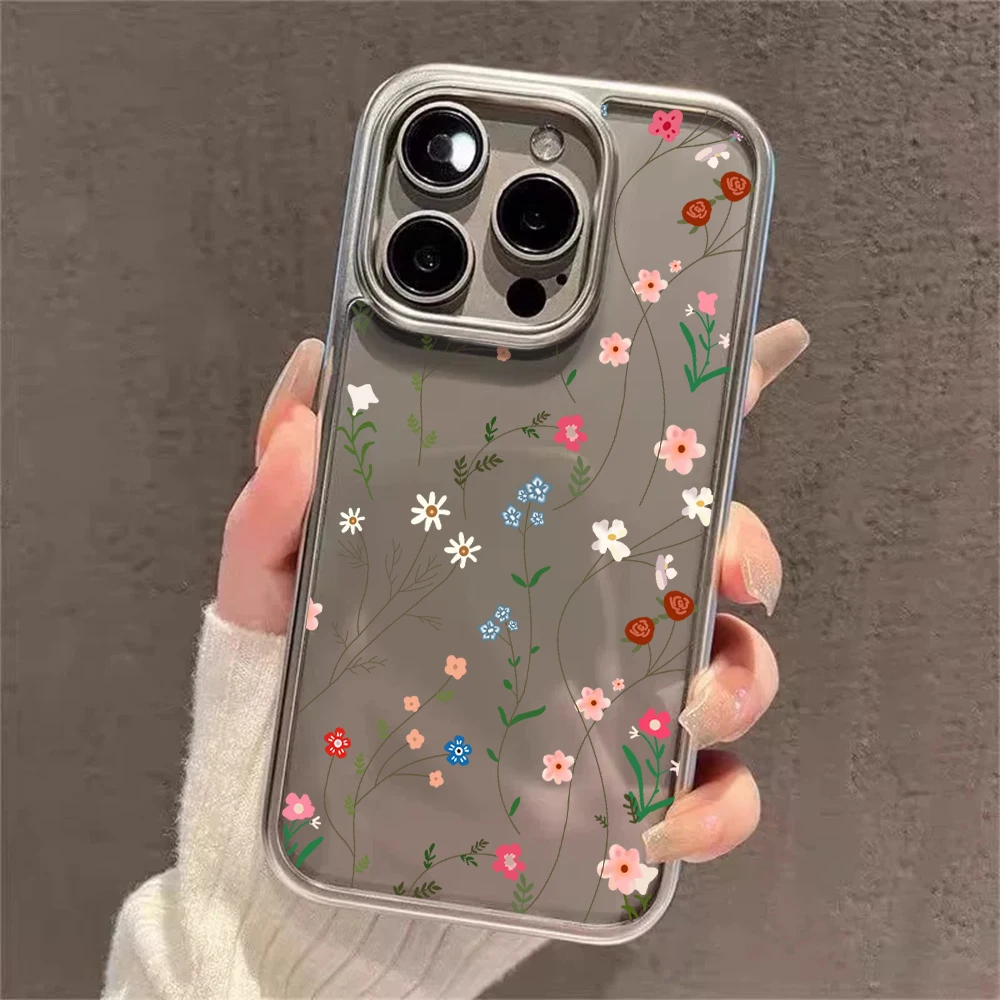Tulpenblumen-Design Luxus-Handyhülle für iPhone 16 17 15 14 13 12 11 Pro Max Plus 15 XR XS Hüllen Transparent Stoßfest Coque – Detail 3