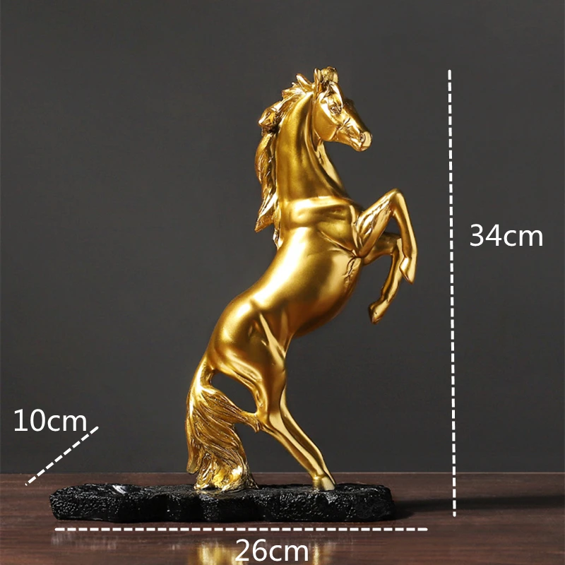 Imagem -05 - Resina Golden Horse Wine Rack Armazenamento Estatuetas de Animais Criativos Suporte Moderno para Garrafa de Vinho Decoração para Casa