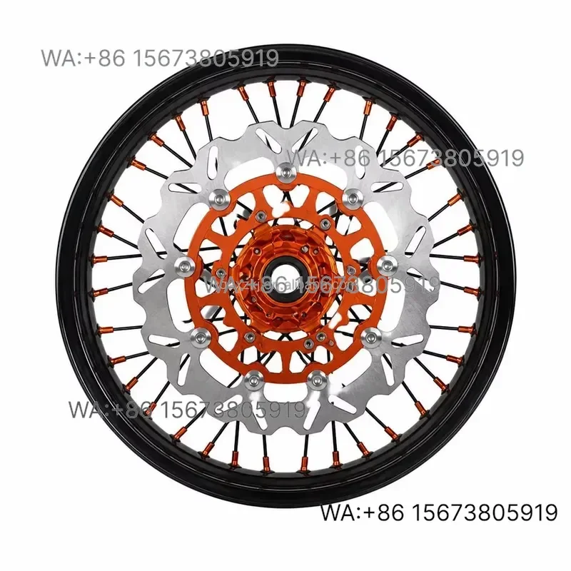 For Wmwmnu  EXC SXF 125 250 300 350 450 500 Supermoto Wheels 17 Inch High Permance CNC Aluminum Alloy Anodized Motard