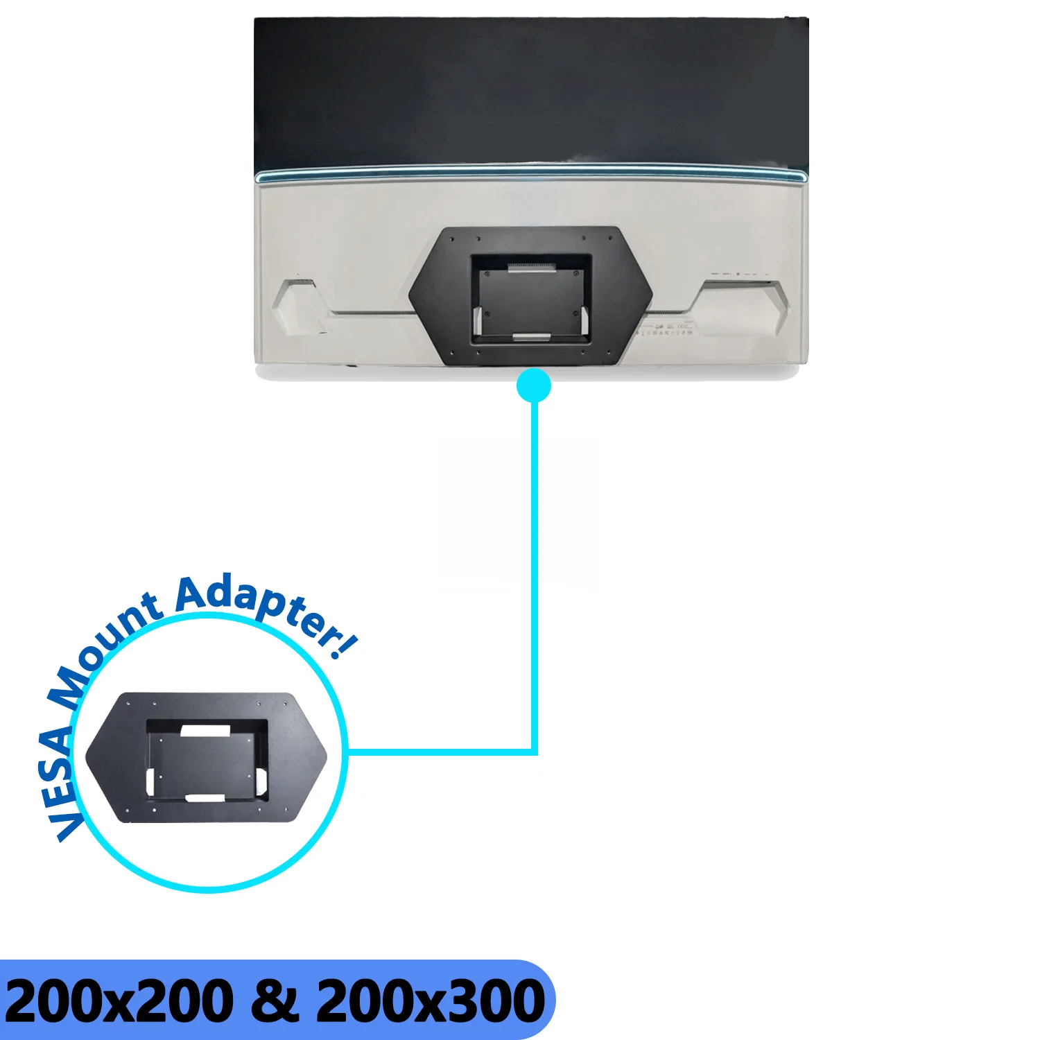 Nuevo soporte de pared para monitor DELL Alienware AW5520QF, adaptador VESA 200x200 y 200x300 para brazos de monitor