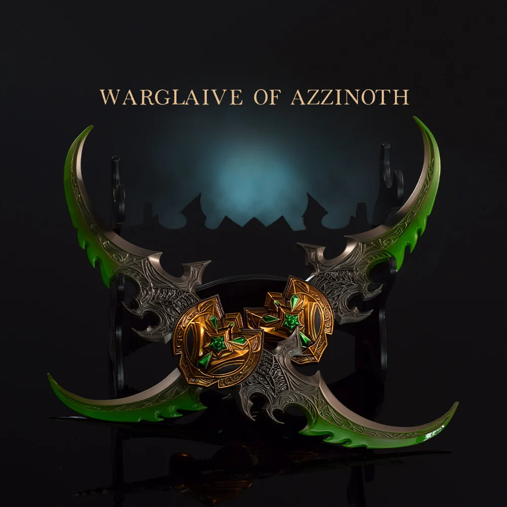 22cm World of Warcraft Warglaive of Azzinoth Set Weapon Illidan Stormrage Game Peripheral Metal Weapon Model Crafts Toys Gifts