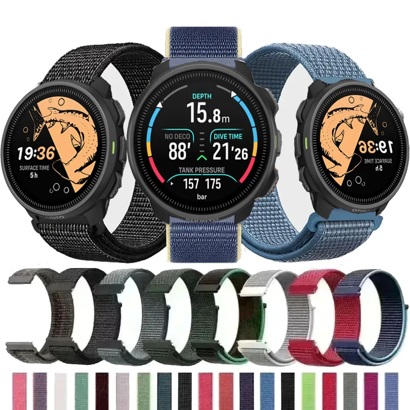 20mm 22mm Nylon-Schlaufenband für SUUNTO Nautic S Armband Sportarmband für Suunto Race 2/S/Vertical 2 1/Suunto 3 5 9 Peak Pro DLC