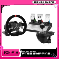 Original Pxn V10 Steering Wheel Gaming Controller Wired Force 900 Rotation Game Steering Wheel For Ps3/Ps4/Switch/Xbox Man Gifts