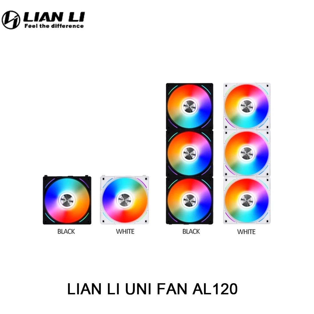 LIAN LI UNI พัดลม AL120 ARGB พัดลมเคสพีซีไร้สาย,ปราศจากคลัตเตอร์,Daisy Chain เกรดอุตสาหกรรม L-connect PWM