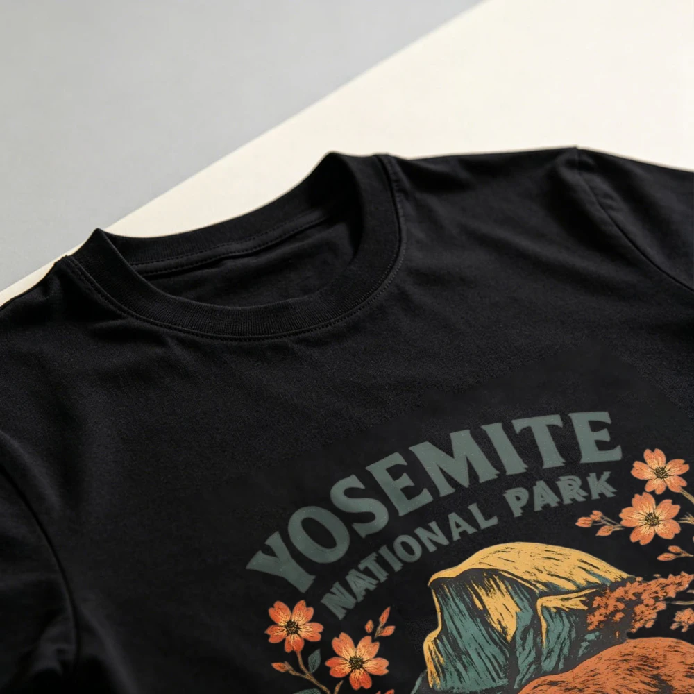 빈티지 요세미티 베어 마운틴 꽃무늬 야외 그래픽 티셔츠 - Outdoor Camping Yosemite 리뷰 및 가격